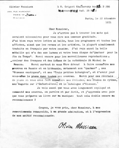 original messiaen letter